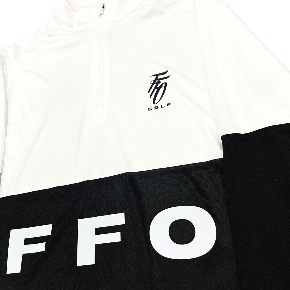 Performance Golf 1/4 Zip - White & Black
