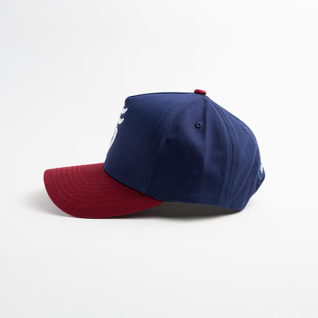 Winter Trio Snapback - Navy & Burgundy