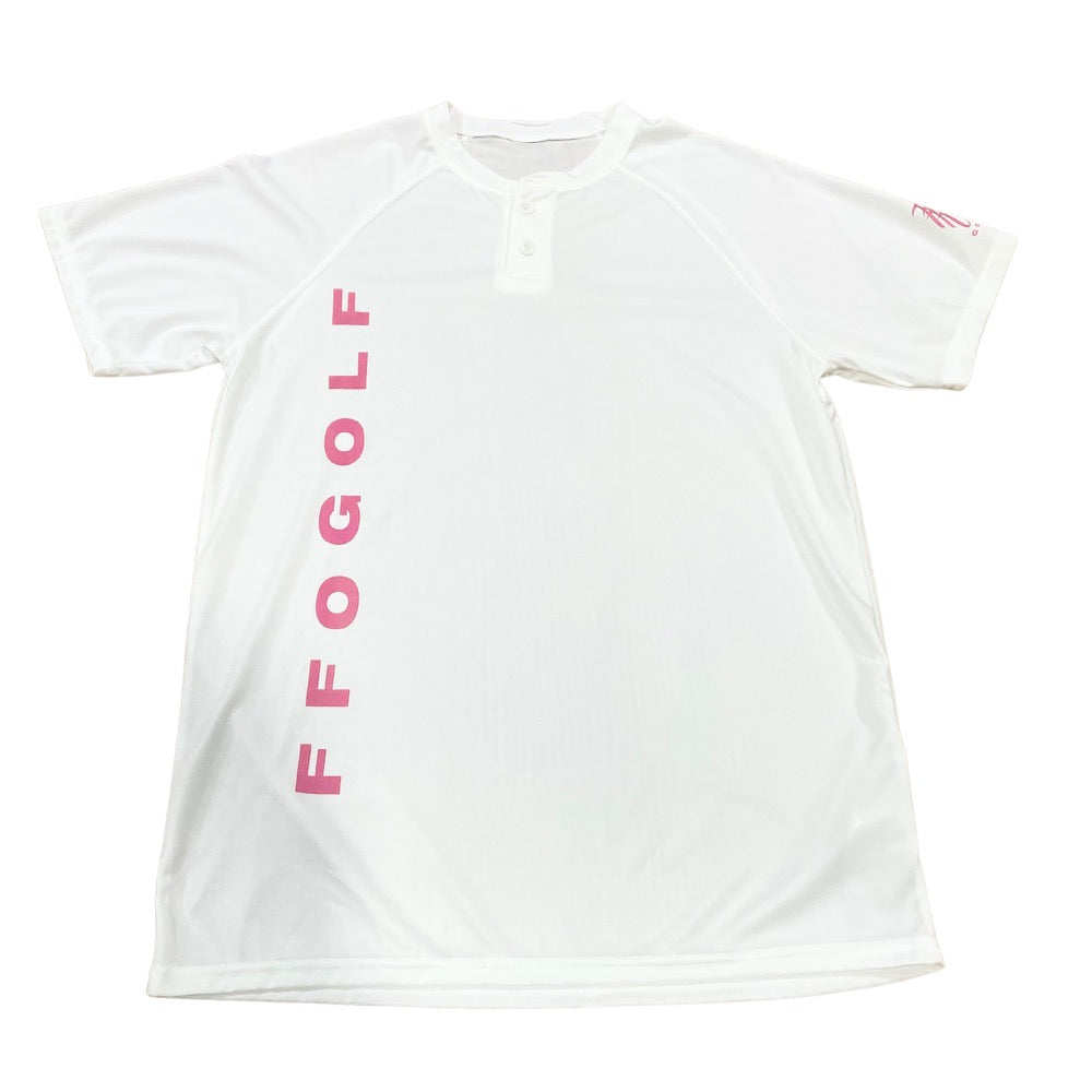 Performance Golf Tee - White & Pink