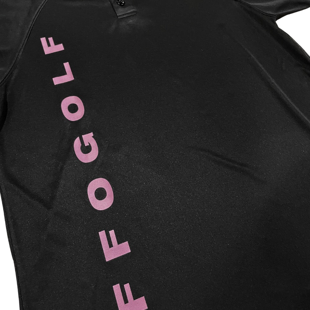 Performance Golf Tee - Black & Pink