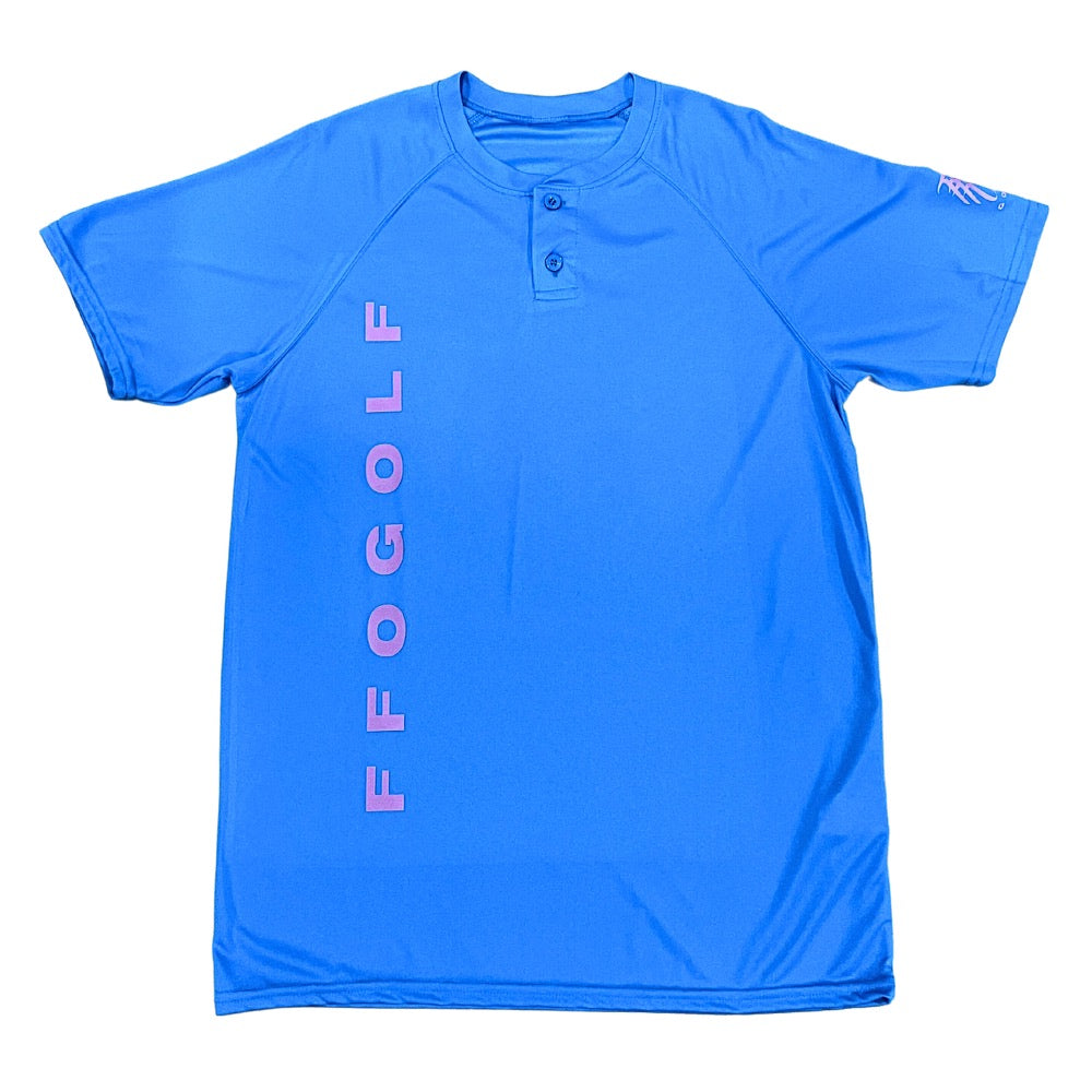 Performance Golf Tee - Blue & Pink