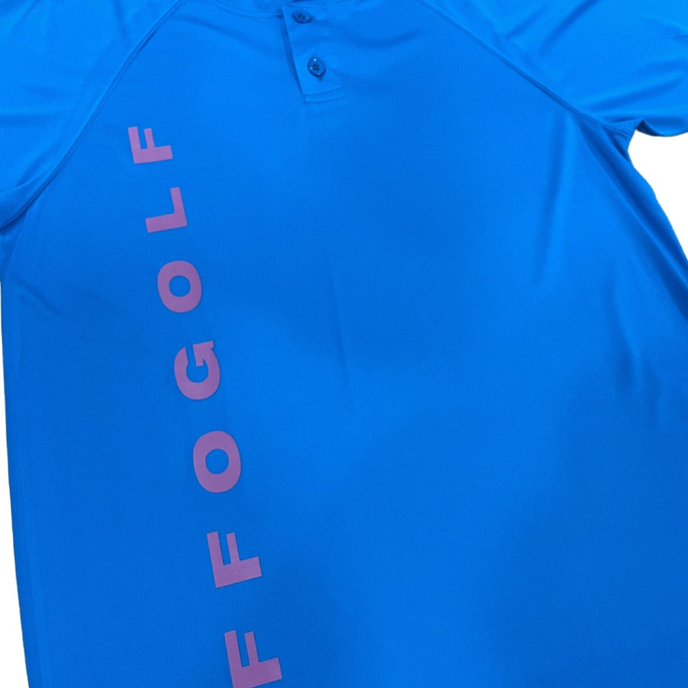 Performance Golf Tee - Blue & Pink