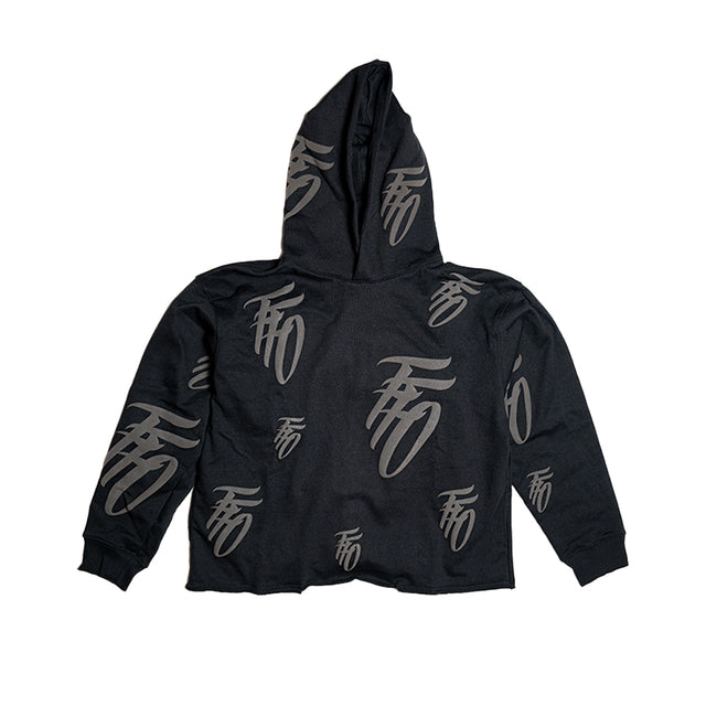 FFO CROPPED BLACKOUT HOODIE