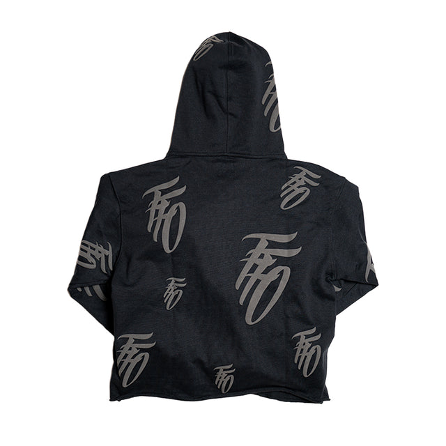 FFO CROPPED BLACKOUT HOODIE