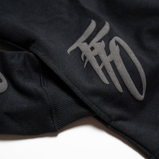 FFO CROPPED BLACKOUT HOODIE