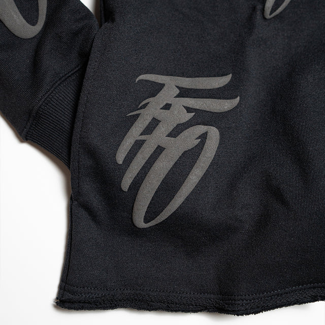 FFO CROPPED BLACKOUT HOODIE