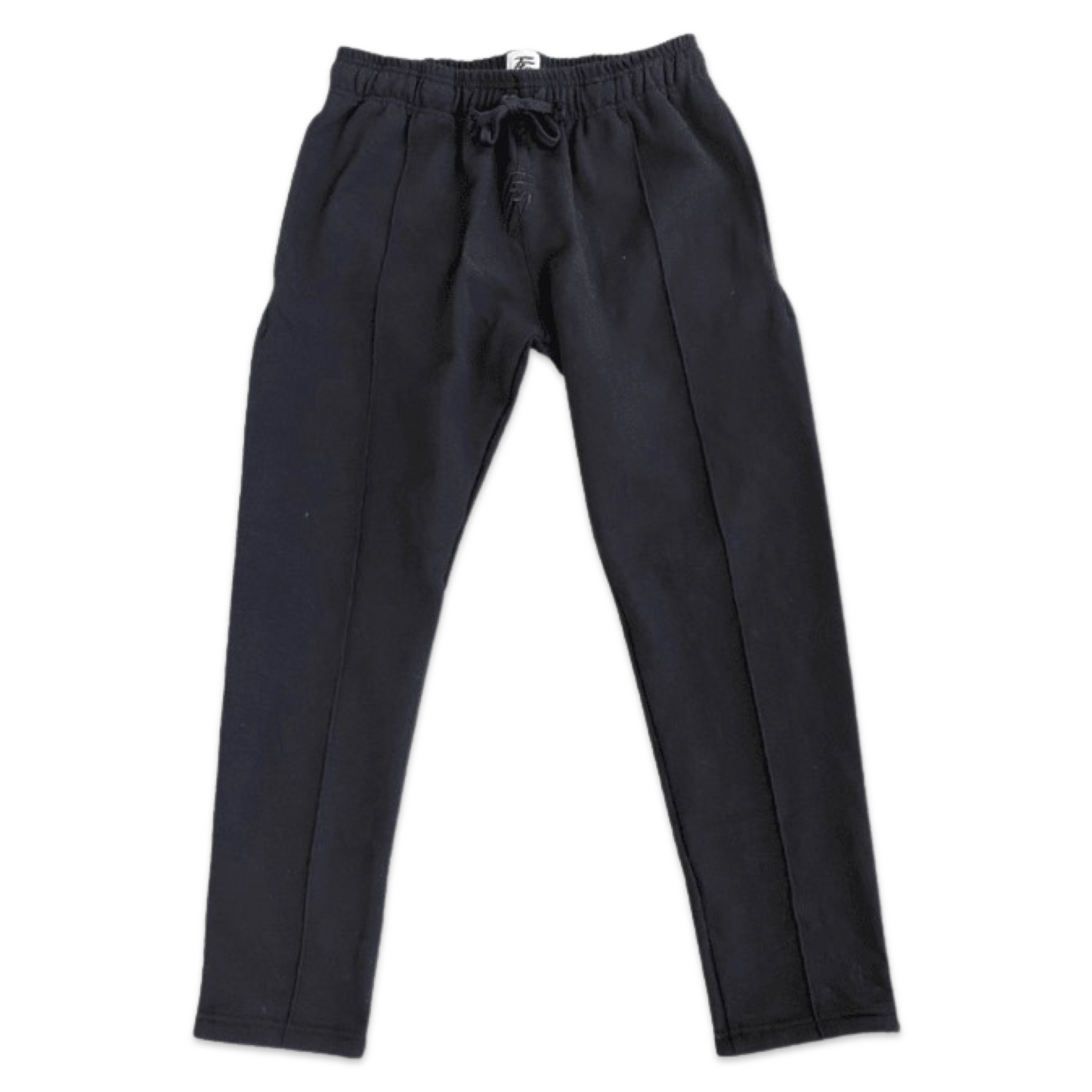 Centre Logo Pleated Sweatpants - Black