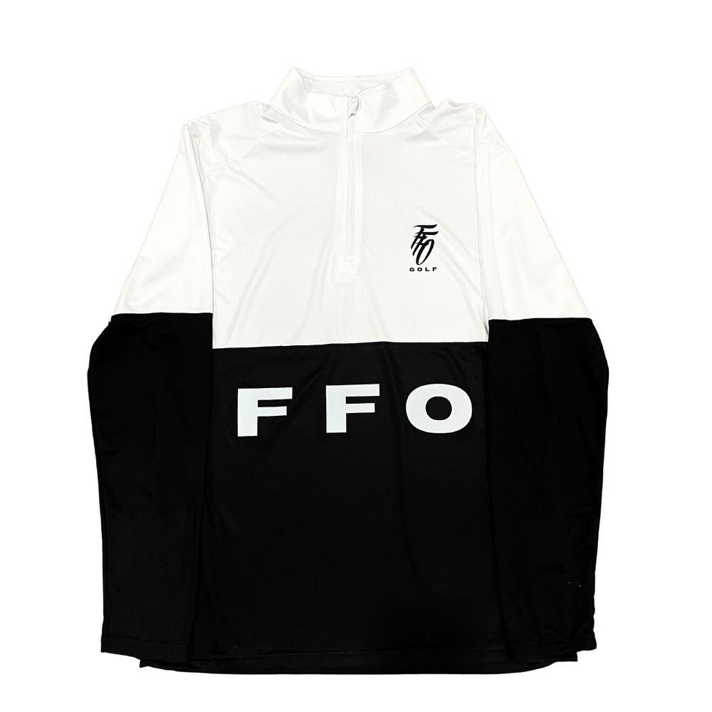 Performance Golf 1/4 Zip - White & Black