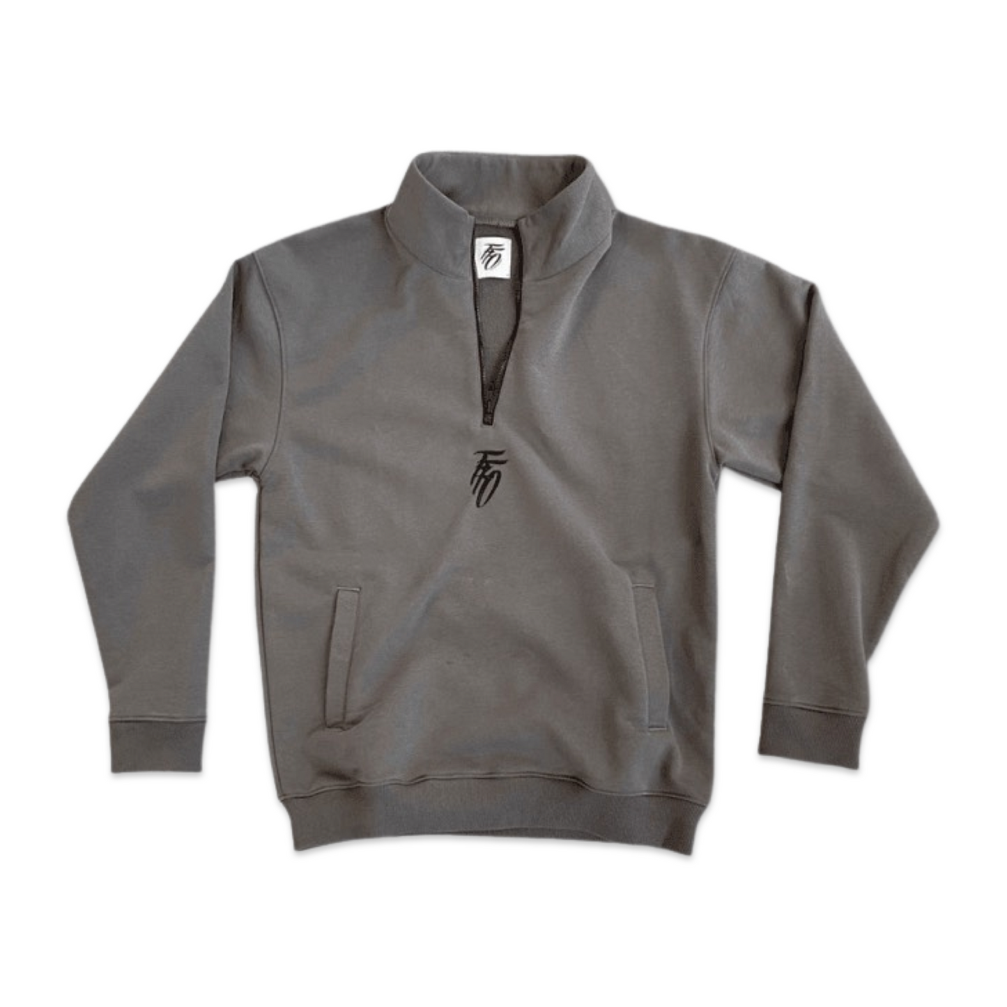 Centre Logo 1/4 Zip - Deep Grey