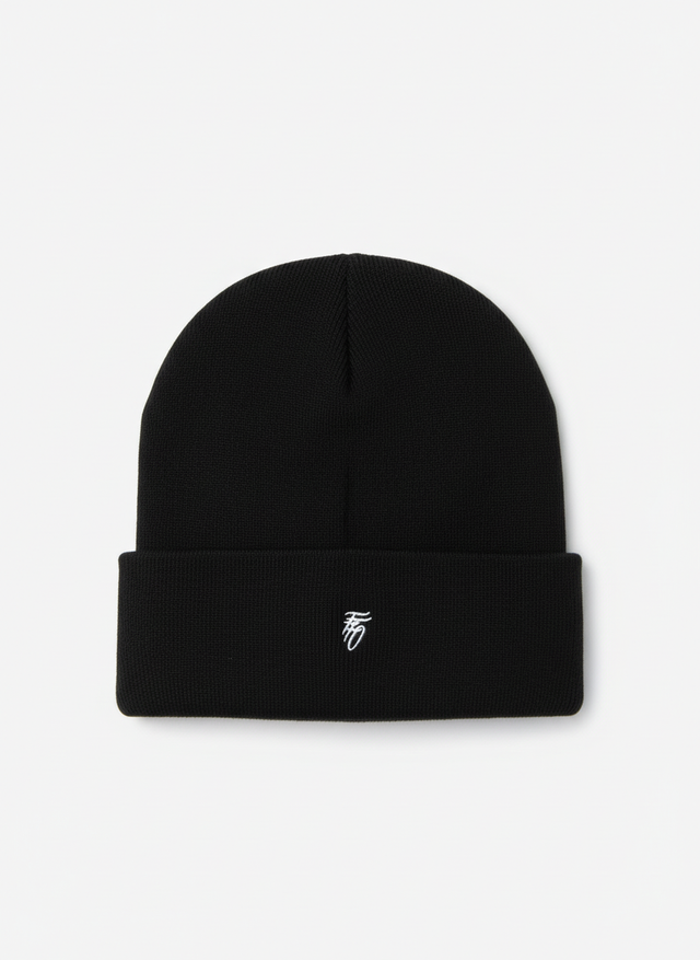 Classic Cuffed Beanie - BLACK