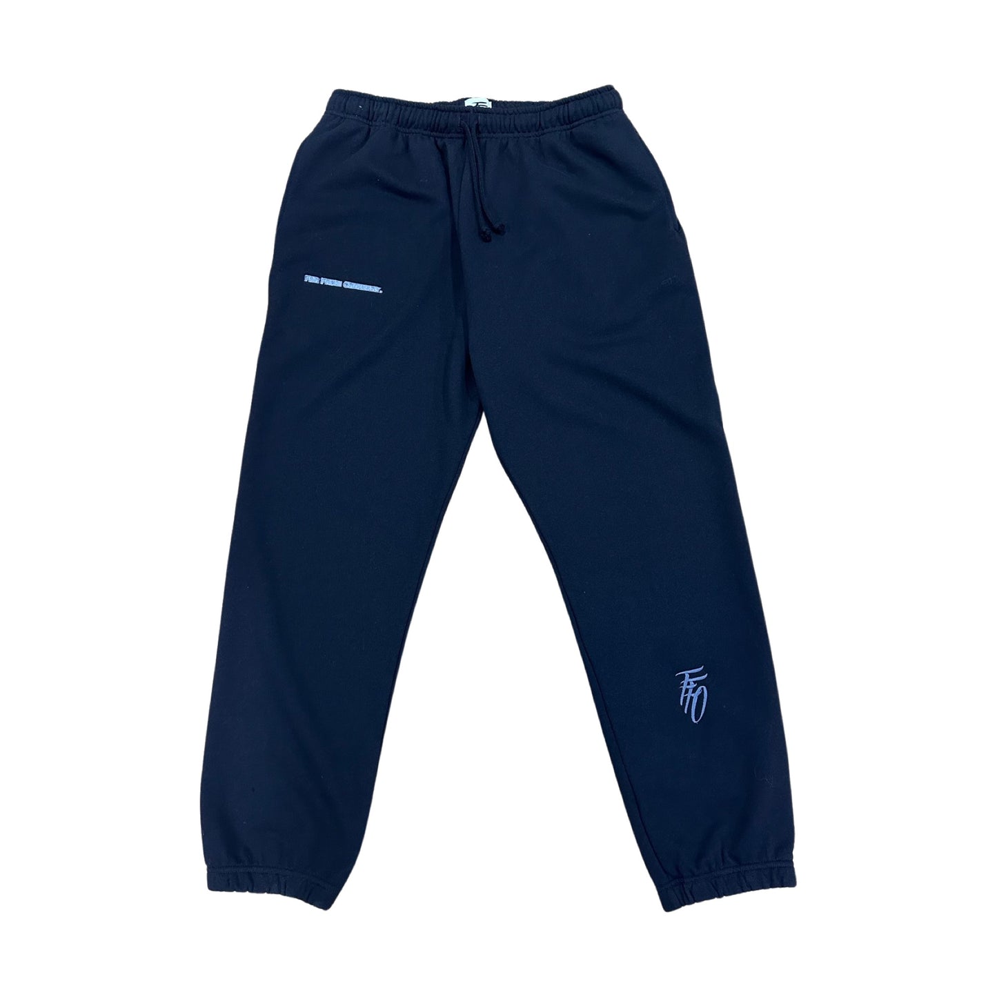 Core Logo Cuffed Sweatpants - Black & Chrome