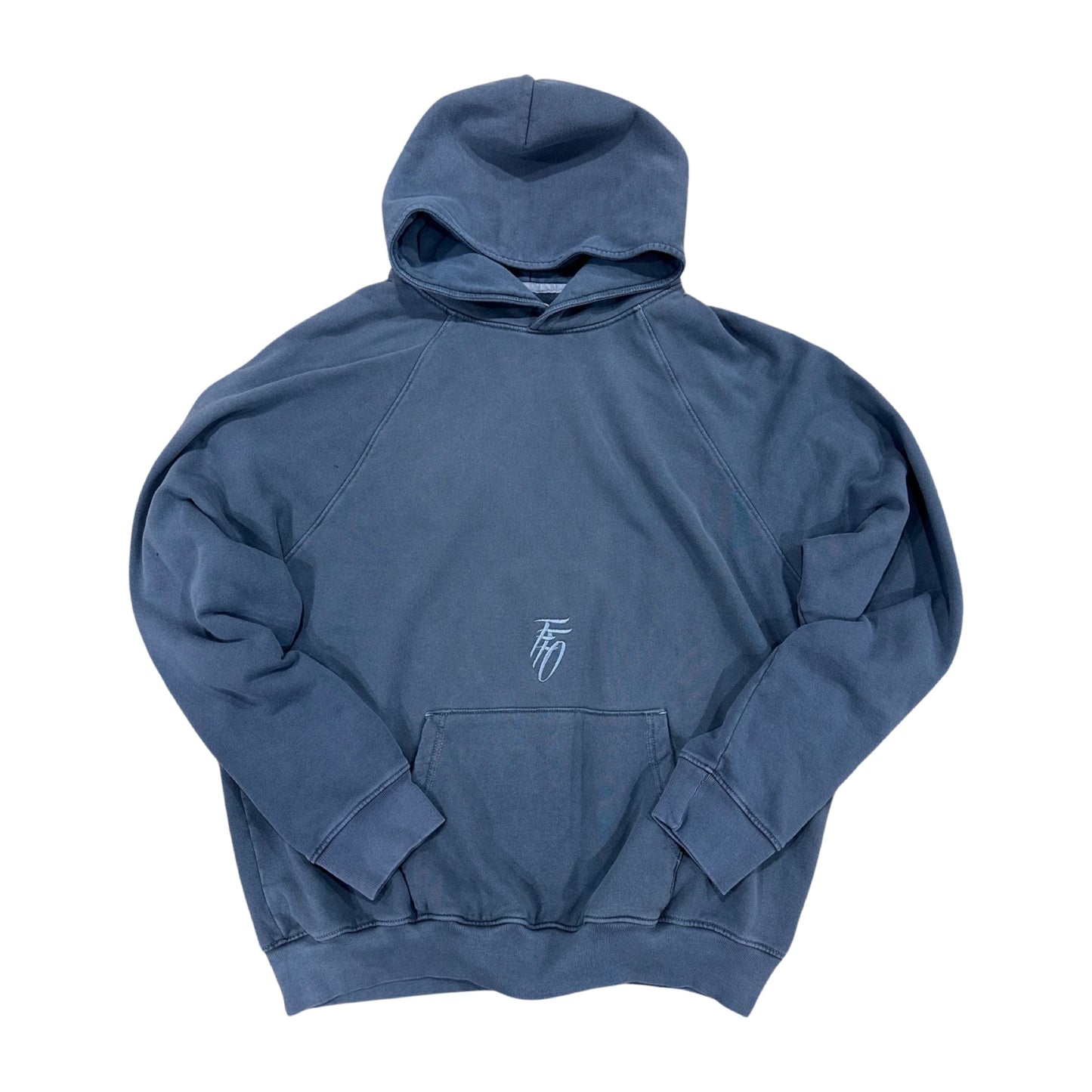 Centre Logo Oversized Hoodie - Blue Haze & Silver Sky