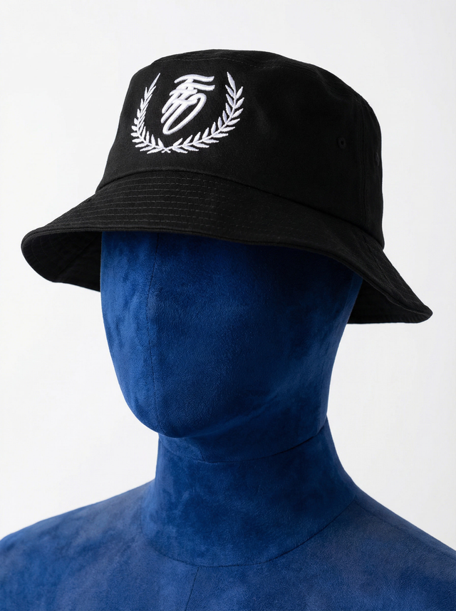Laurel Bucket Hat - Black/White