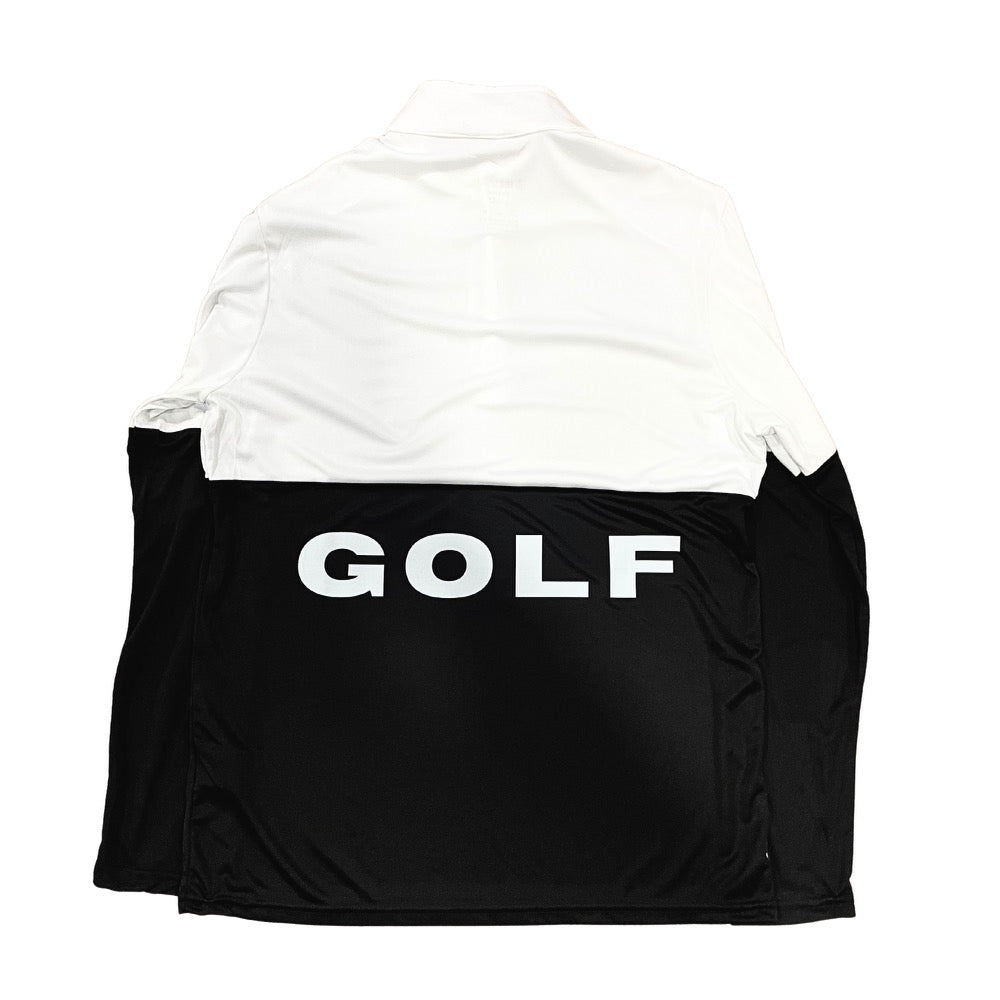 Performance Golf 1/4 Zip - White & Black