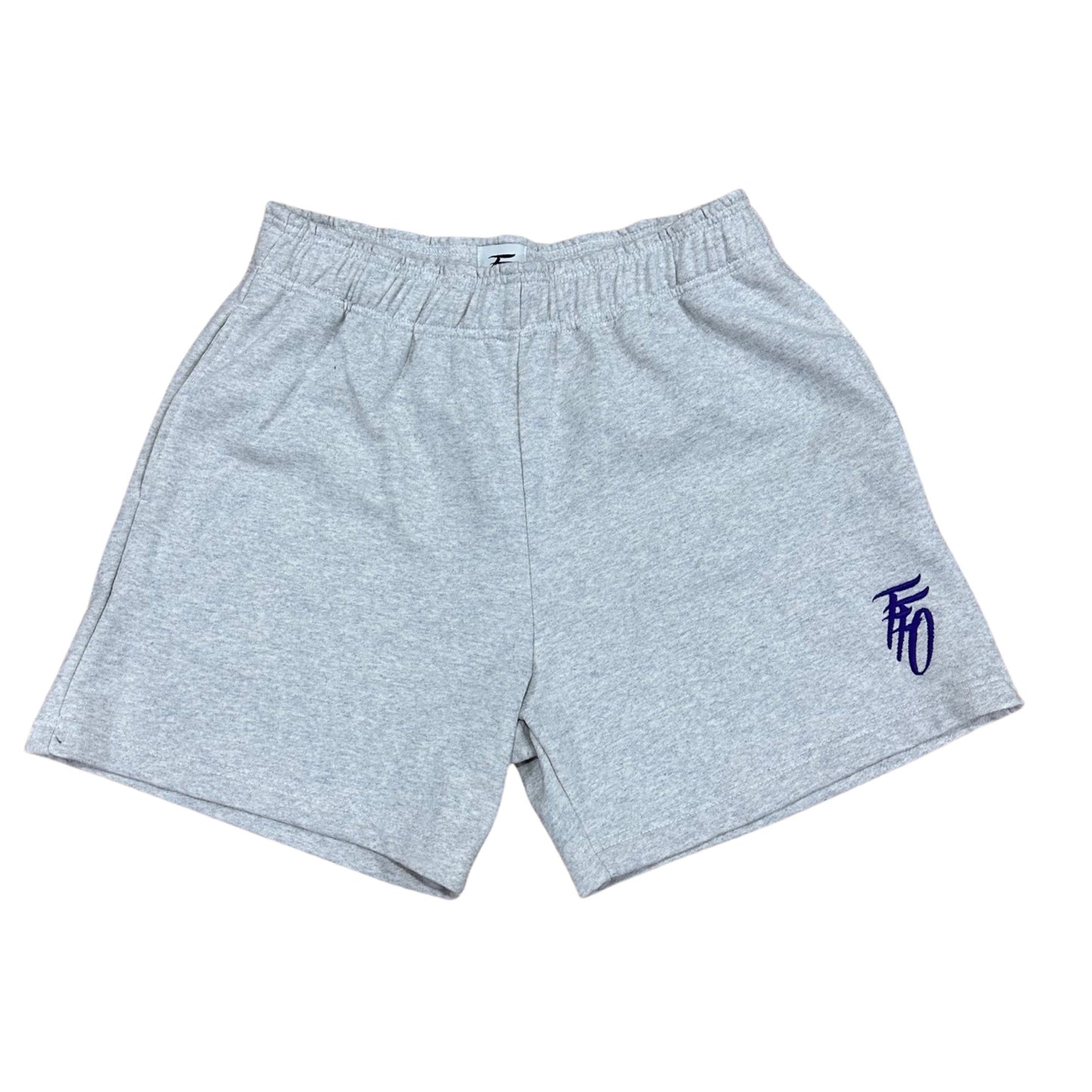 Core Logo Casual Sweat Shorts - Silver Haze / Purple Rain