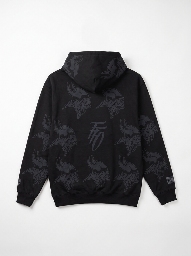 FFO x Minnesota Vikings | All-Over Print Hoodie - Black
