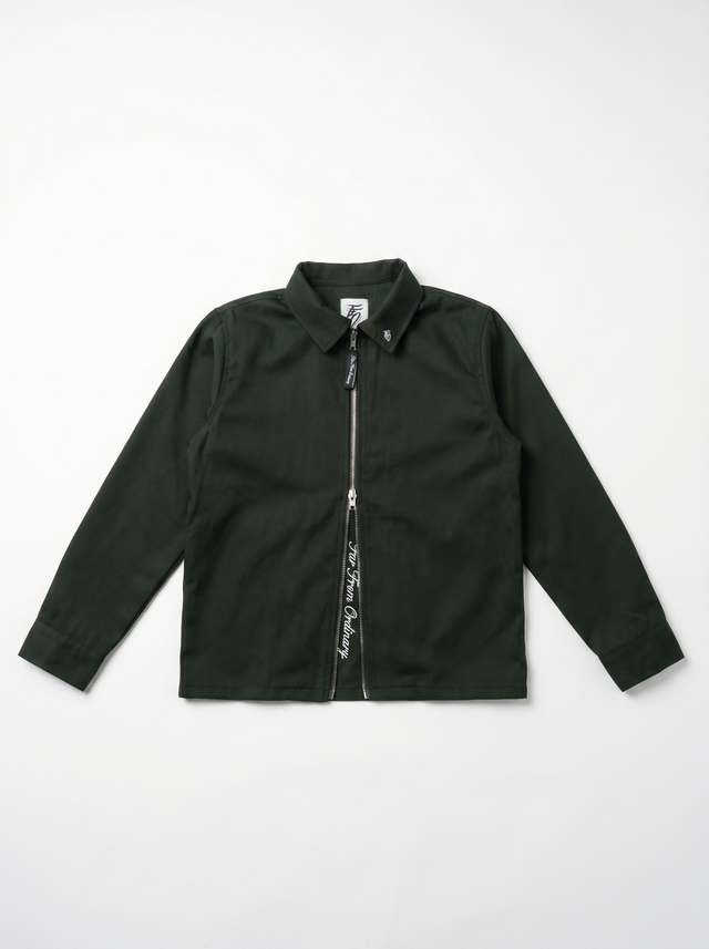 FFO Kids | Collared Two-Way Zip Jacket - Black