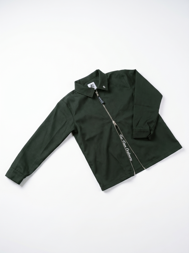 FFO Kids | Collared Two-Way Zip Jacket - Black