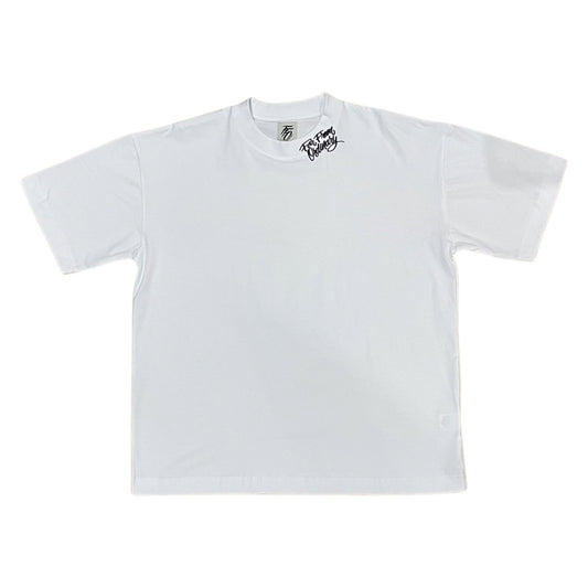Script Lax Tee - White & Black
