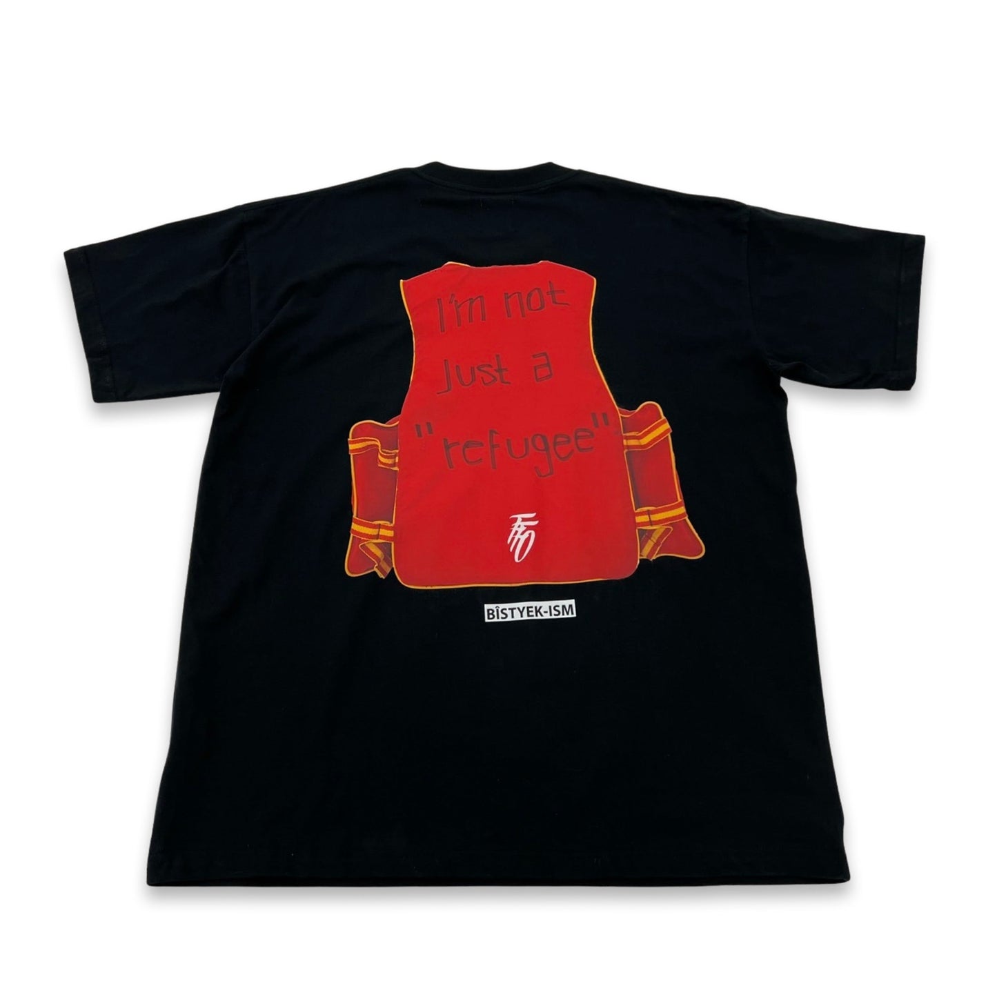 FFO x Bîstyek "I'm not just a refugee" Lax Tee - Black