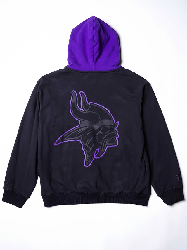 FFO x Minnesota Vikings | Two-Tone Hoodie - Black/Purple